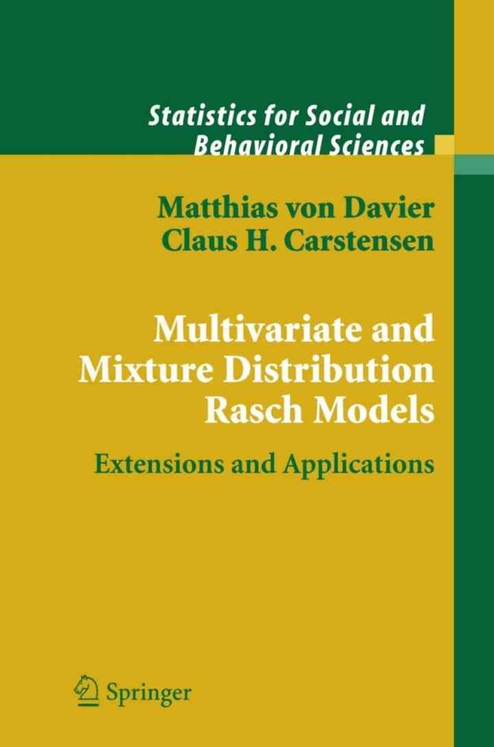 Multivariate and Mixture Distribution Rasch Models: Extensions and Applications