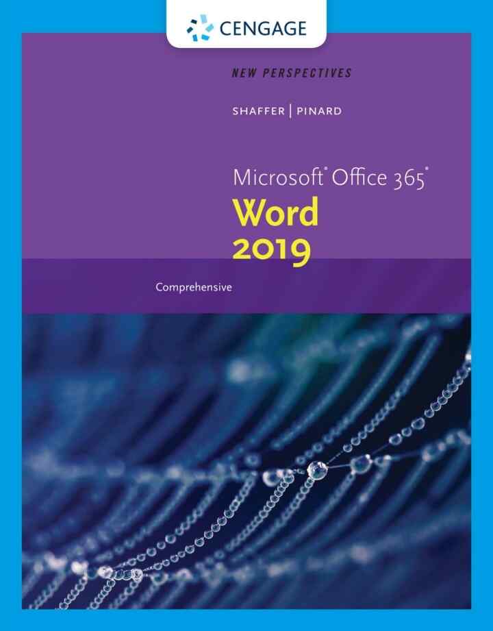 New Perspectives Microsoft Office 365 & Word 2019 Comprehensive