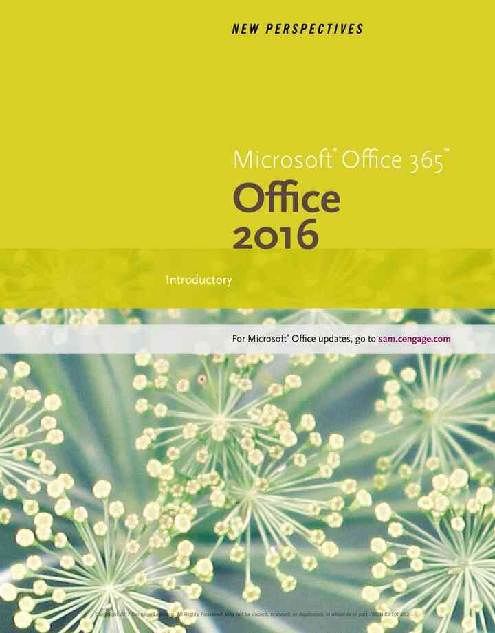 New Perspectives Microsoft? Office 365 & Office 2016: Introductory 1st Edition
