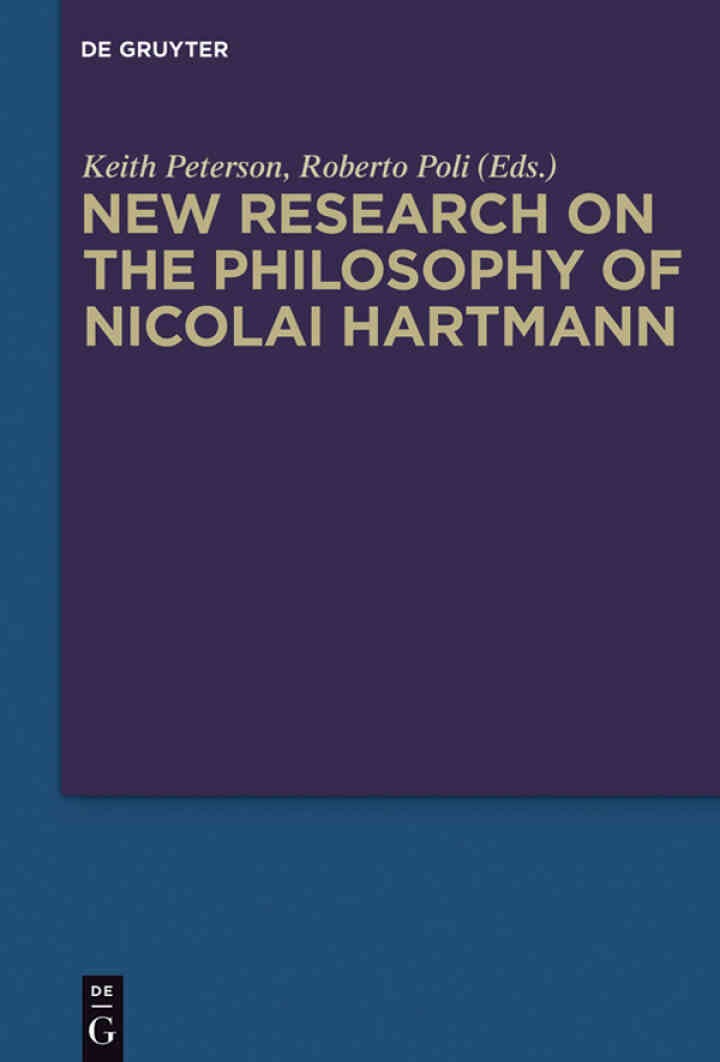New Research on the Philosophy of Nicolai Hartmann, 1st Edition