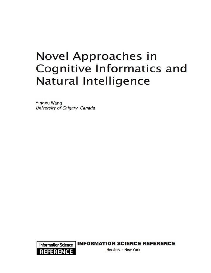 Novel Approaches in Cognitive Informatics and Natural Intelligence
