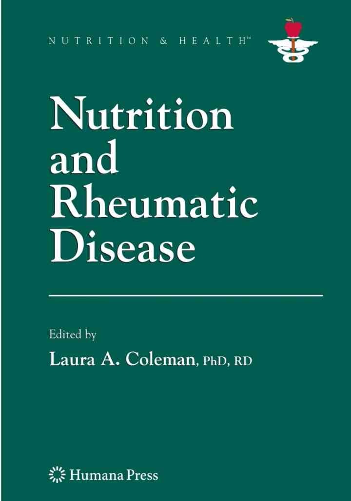 Nutrition and Rheumatic Disease, 1st Edition