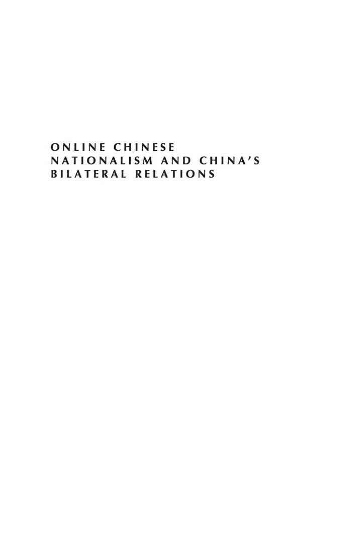 Online Chinese Nationalism and China's Bilateral Relations