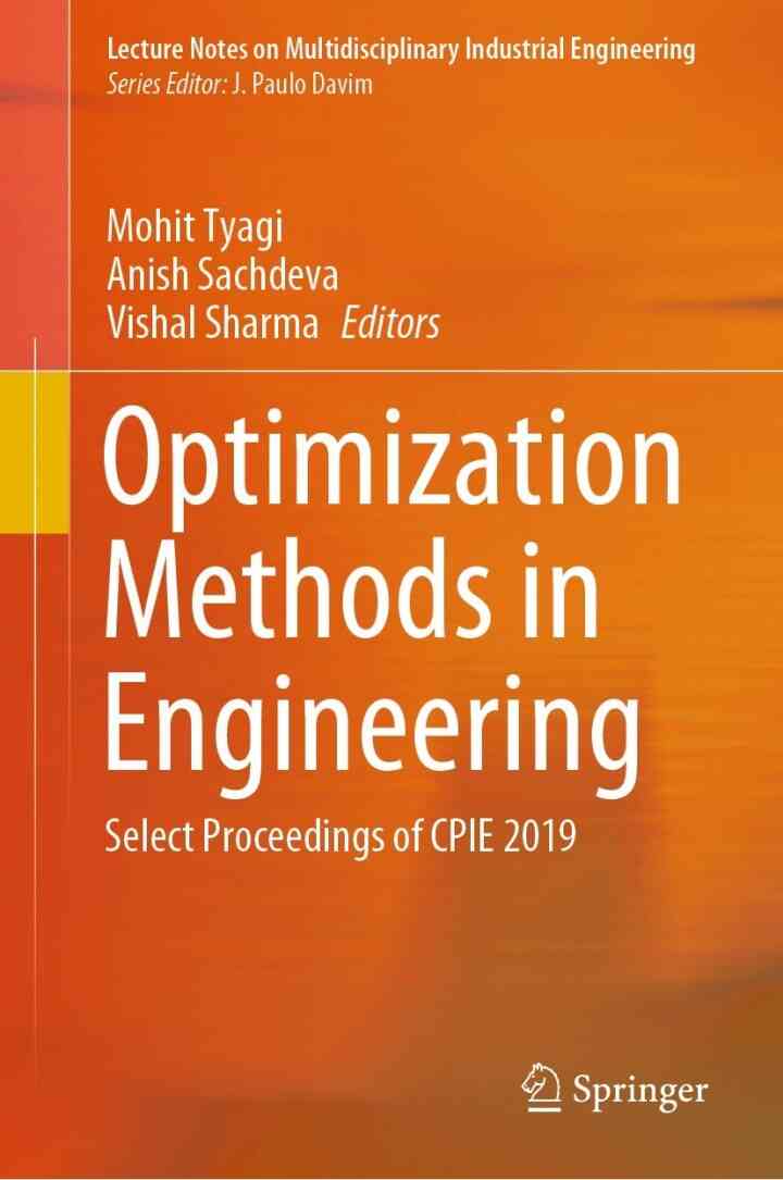 Optimization Methods in Engineering: Select Proceedings of CPIE 2019