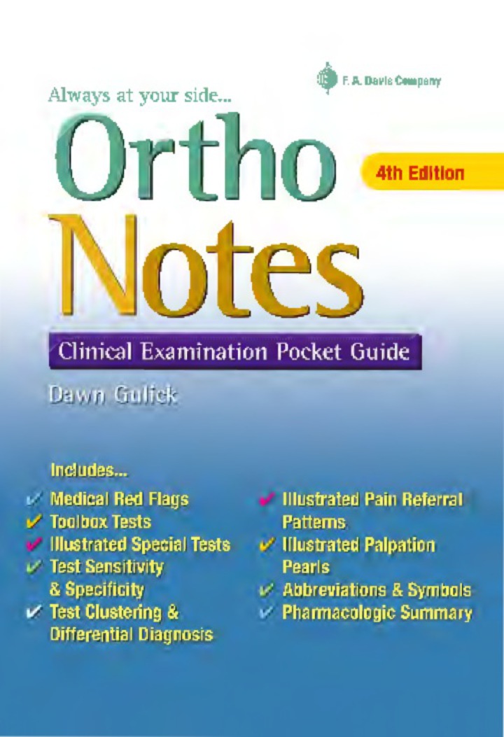 Ortho Notes: Clinical Examination Pocket Guide