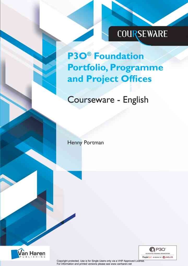 P3O® Foundation Portfolio, Programme and Project Offices – English, 1st Edition