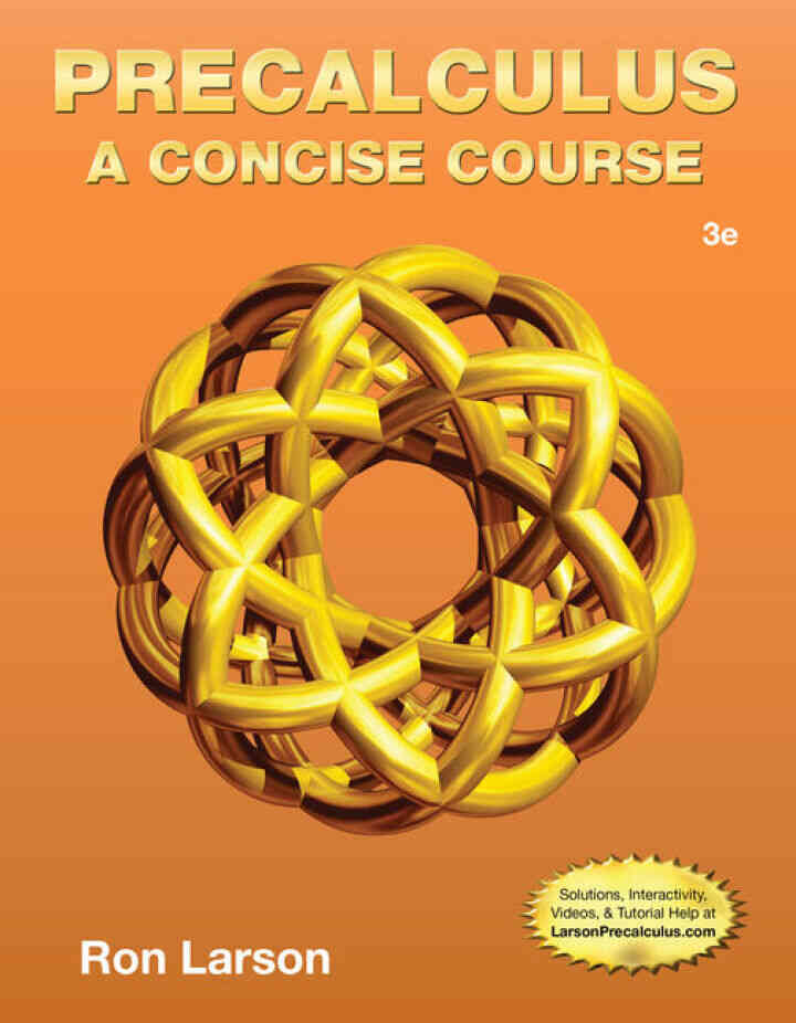 Precalculus: A Concise Course 3rd Edition
