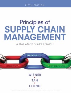 Principles of Supply Chain Management A Balanced Approach 5th by Joel D. Wisner