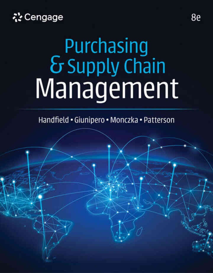 Purchasing and Supply Chain Management, 8th Edition