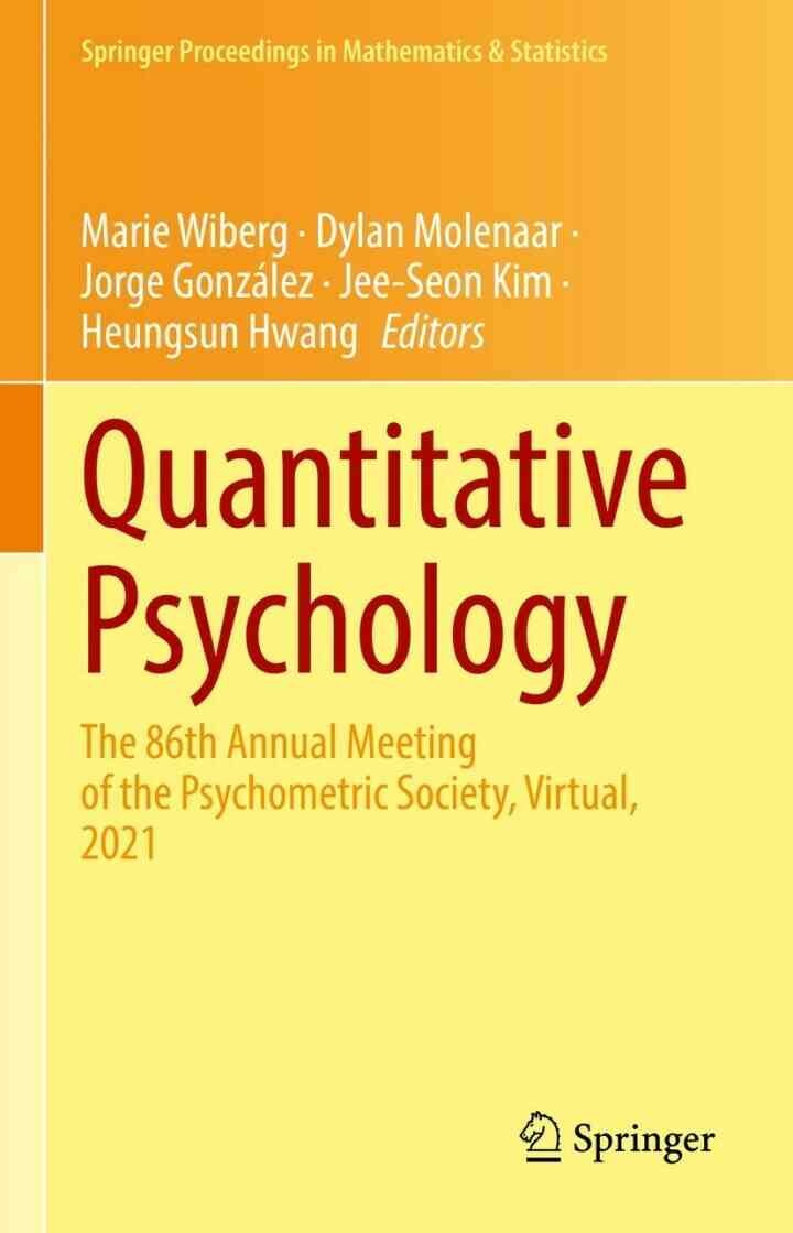 Quantitative Psychology: The 86th Annual Meeting of the Psychometric Society, Virtual, 2021