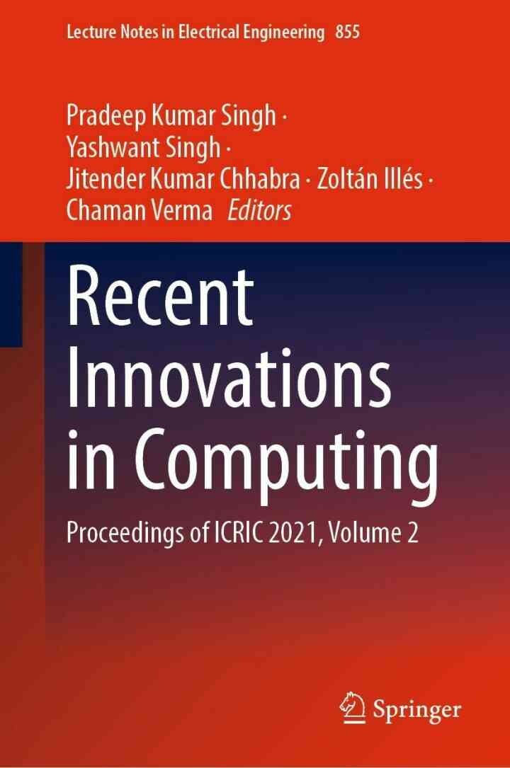Recent Innovations in Computing: Proceedings of ICRIC 2021, Volume 2