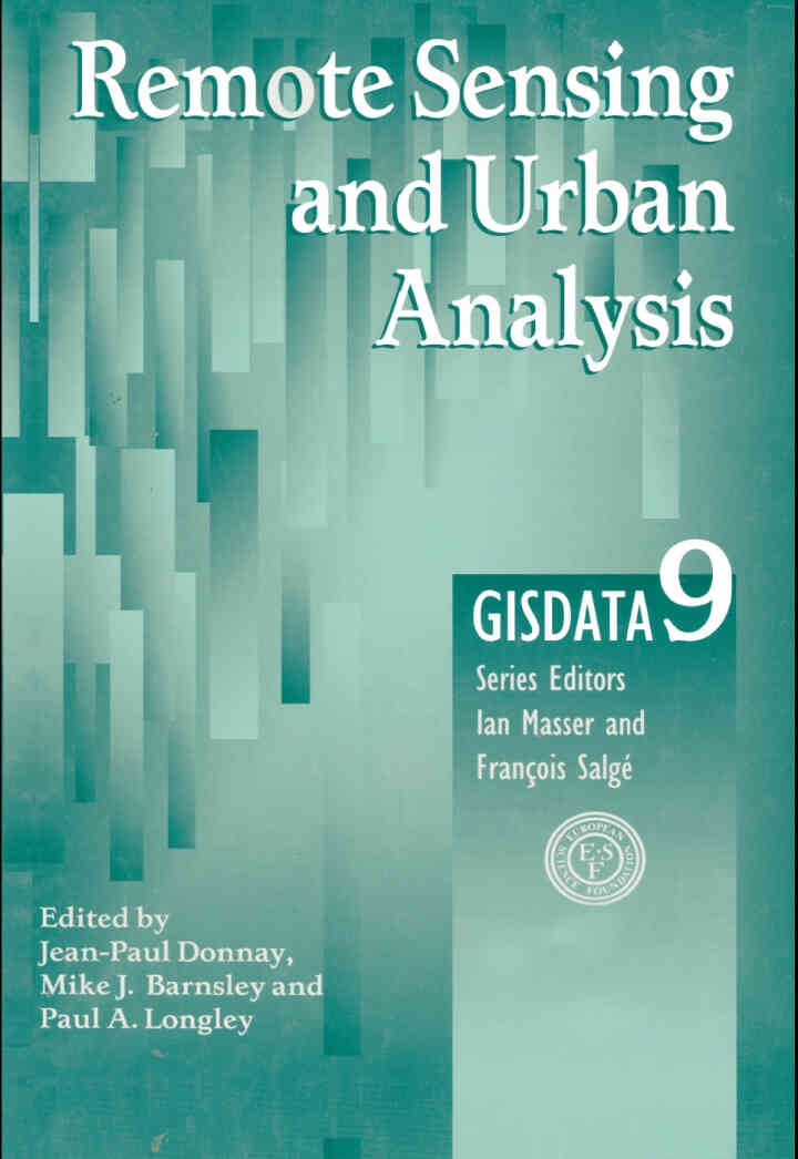 Remote Sensing and Urban Analysis: GISDATA 9, 1st Edition