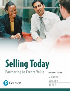 Selling Today Partnering to Create Value 14th Edition by Gerald L. Manning