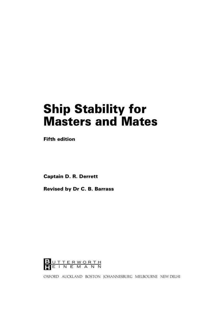 Ship Stability for Masters and Mates