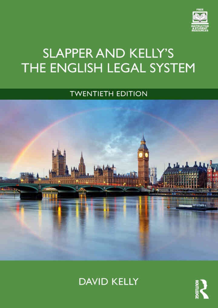 Slapper and Kelly's The English Legal System 