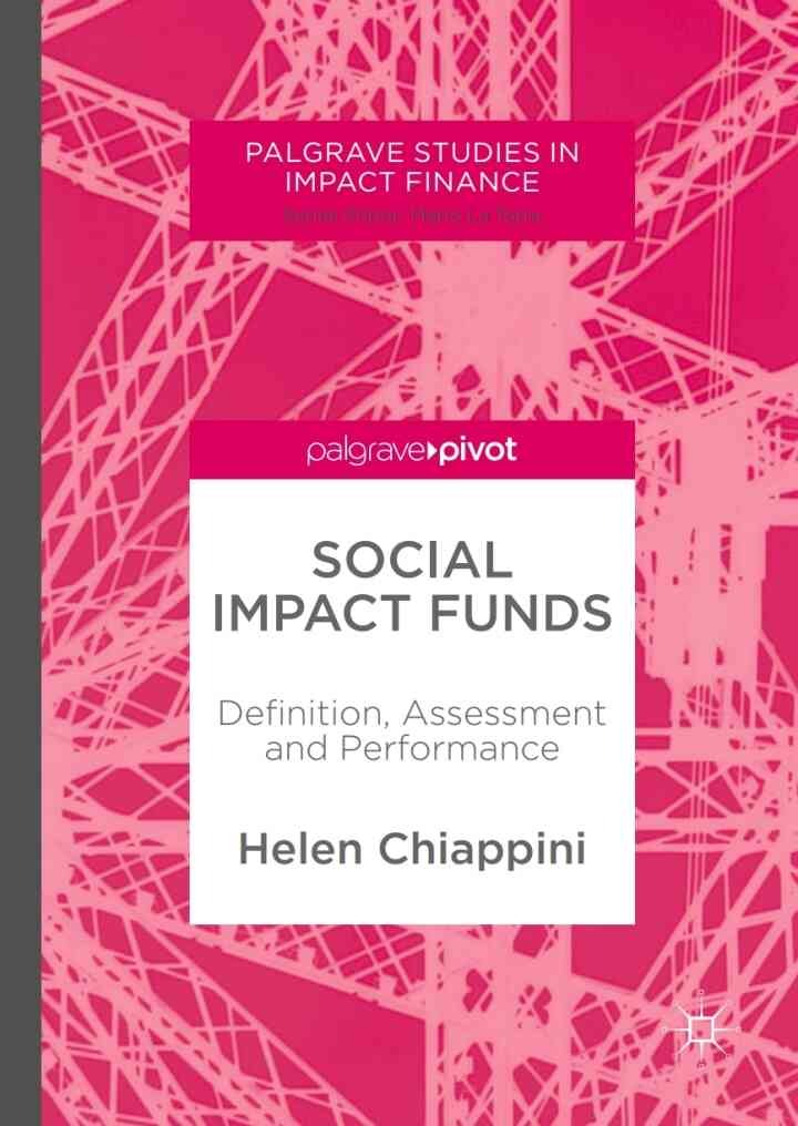 Social Impact Funds: Definition, Assessment and Performance
