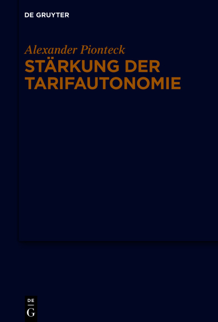 St�rkung der Tarifautonomie