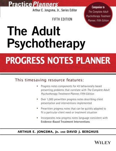 The Adult Psychotherapy Progress Notes Planner 5Th Edition