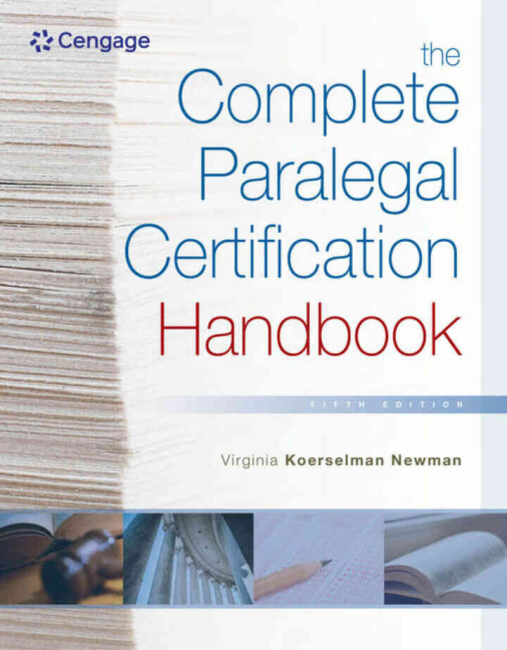 The Complete Paralegal Certification Handbook 5th Edition