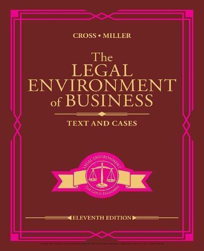 The Legal Environment Of Business Text And Cases Mindtap Course List