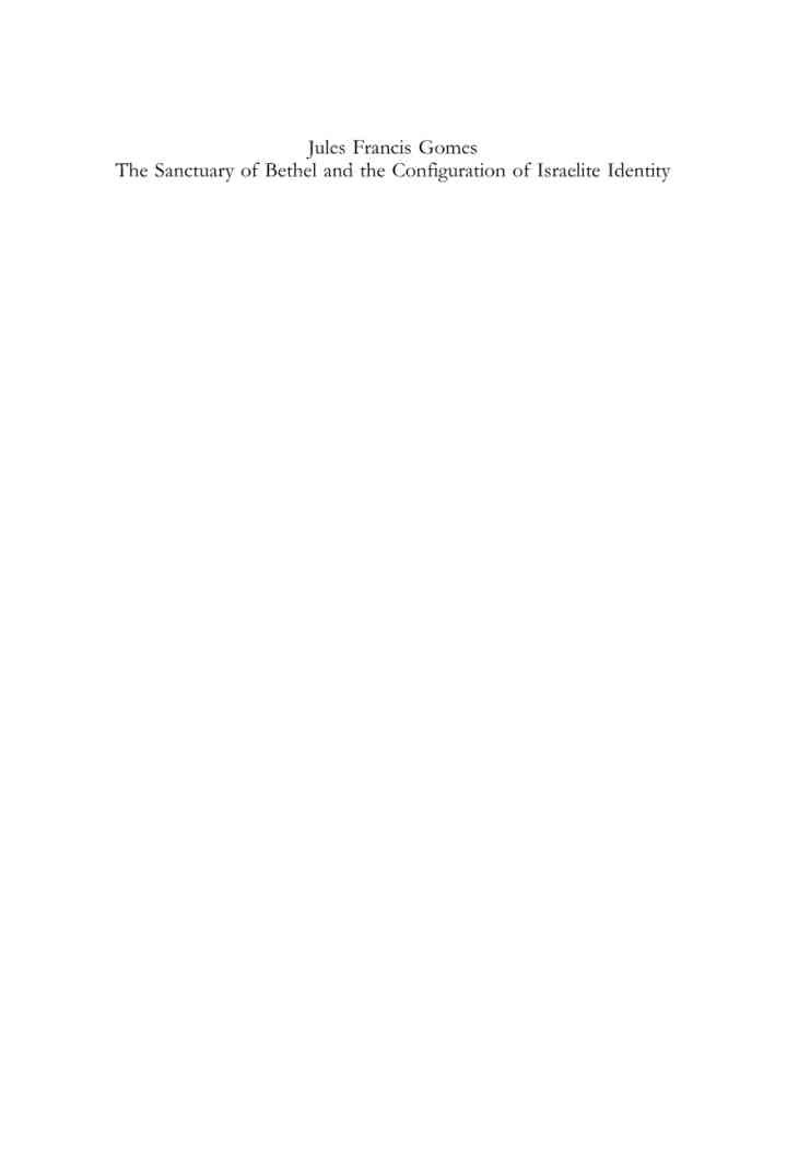 The Sanctuary of Bethel and the Configuration of Israelite Identity, 1st Edition