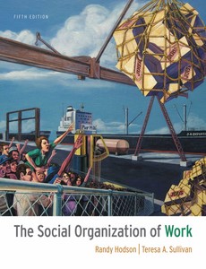 The Social Organization of Work 5th Edition by Randy Hodson