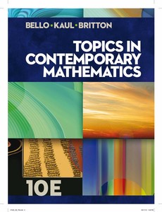 Topics in Contemporary Mathematics 10th Edition by Ignacio Bello