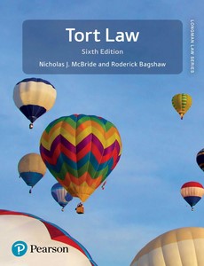 Tort Law (Longman Law Series) 6th Edition by Nicholas J McBride