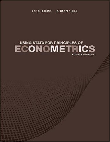 Using Stata for Principles of Econometrics 4th Edition