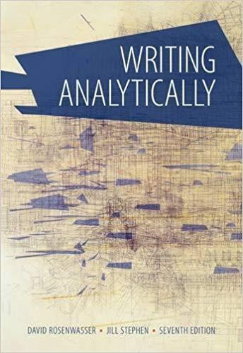 Writing Analytically 7th Edition by David Rosenwasser